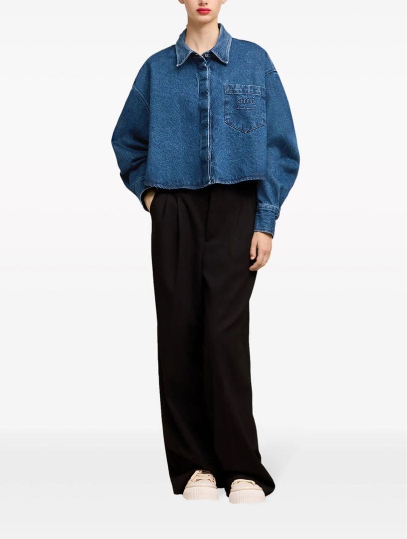 AMI Paris クロップドデニムシャツ Mサイズ