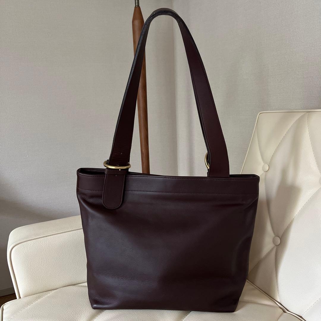 美品　OLD COACH ブラウントートバッグ USA製 COACH オールドトートバッグ 本革ブラウン