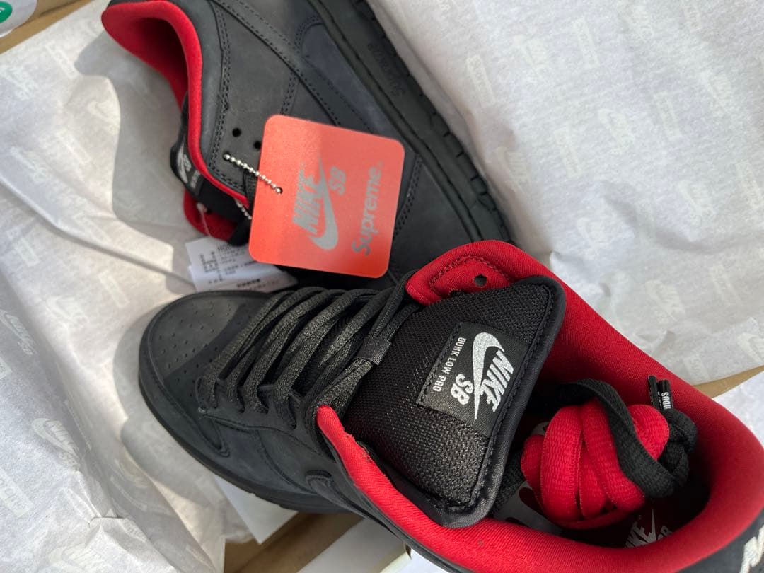 Supreme × Nike SB Dunk Low Black 28.5cm