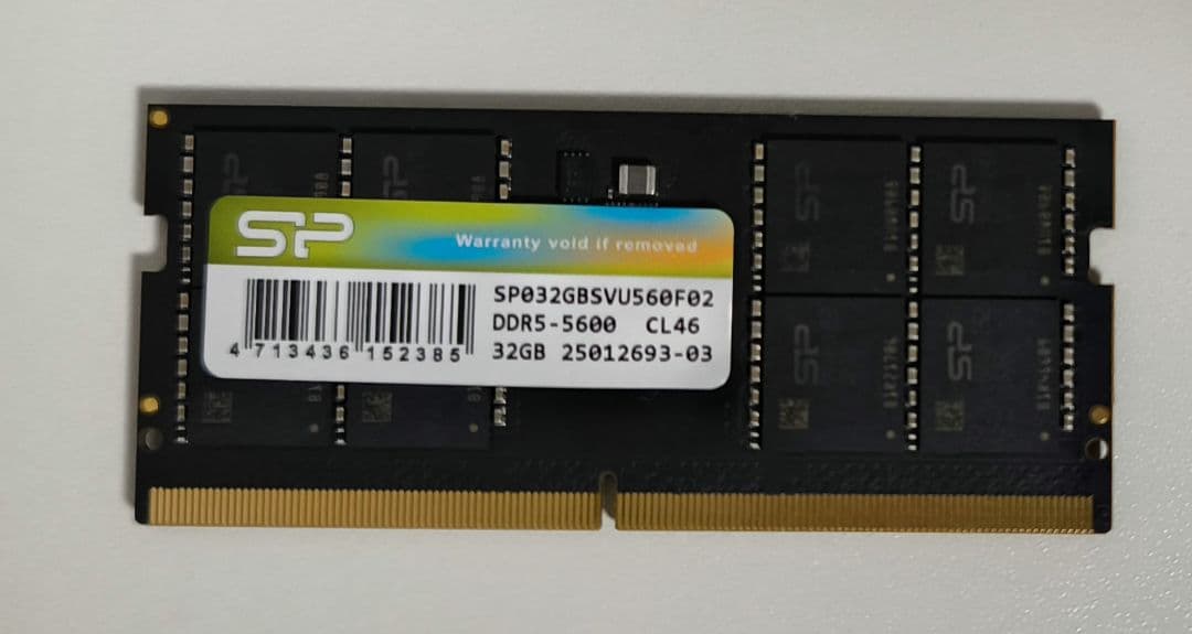 え*丼様 シリコンパワー SODIMM DDR5 32GB (PC5-44800 Silicon Power DDR5 5600MT/s (PC5-44800) 16GB Single Pack CL46 1.1V