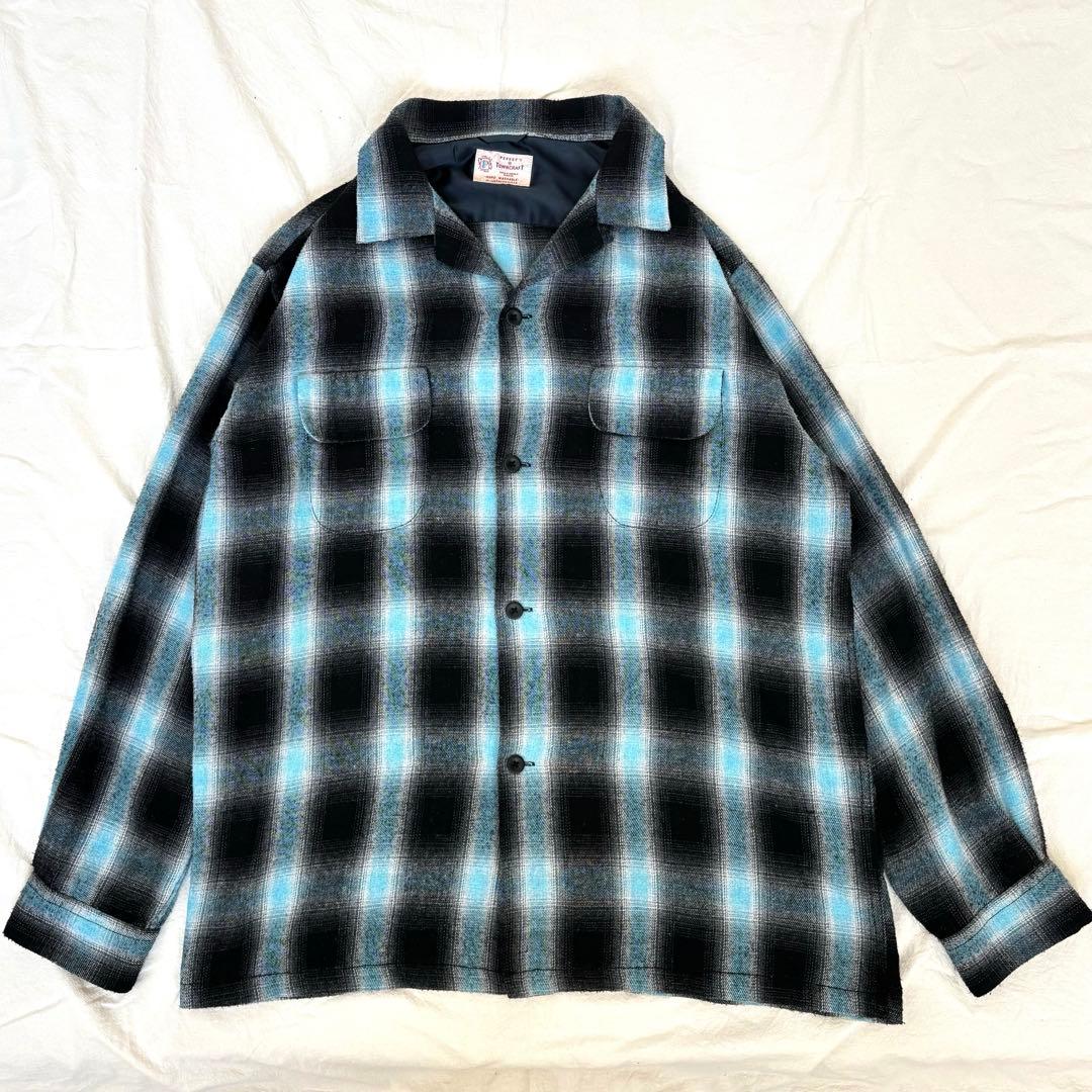 【週末値下】TOWNCRAFT 50's 復刻　オンブレ　オープンカラーシャツ 楽天市場】【TOWNCRAFT / タウンクラフト】50S W-FLAP LOOP COLLAR