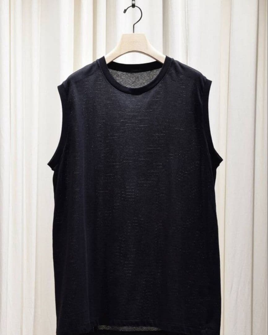 COMOLI ウールメッシュ ノースリーブ サイズ 3 COMOLI ウールメッシュ ノースリーブ CHARCOAL