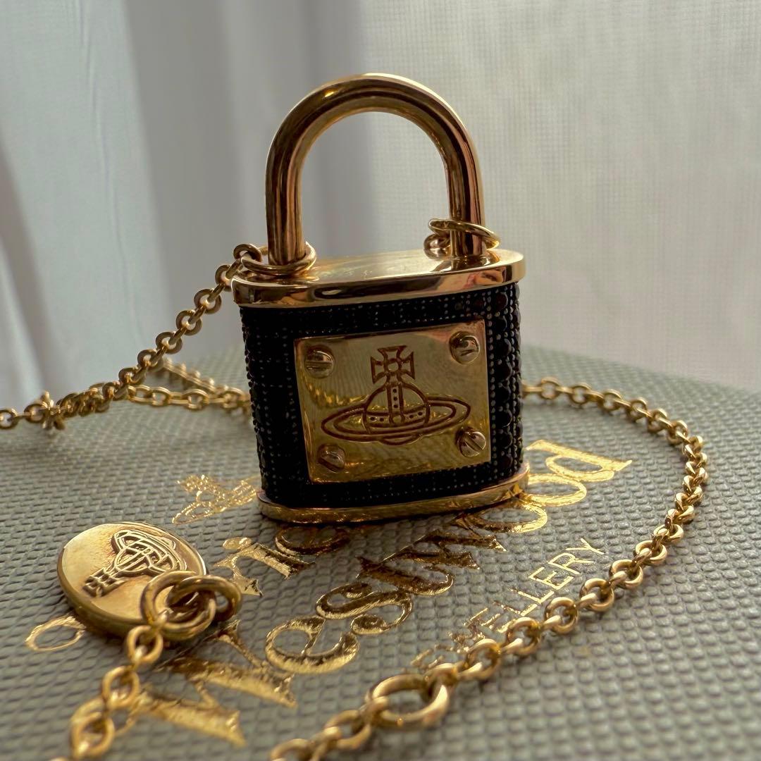 激レア廃盤VivienneWestwood オーブ/南京錠/パドロックネックレス
