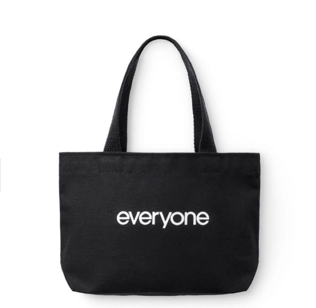 everyone ロゴ入り黒トートバッグ everyone nylon logo tote bag (OLIVE) | everyone