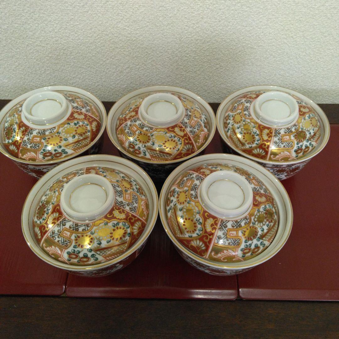 専用）有田焼 龍峰窯 味楽錦蓋物碗揃 金彩赤絵 5客 - メルカリ