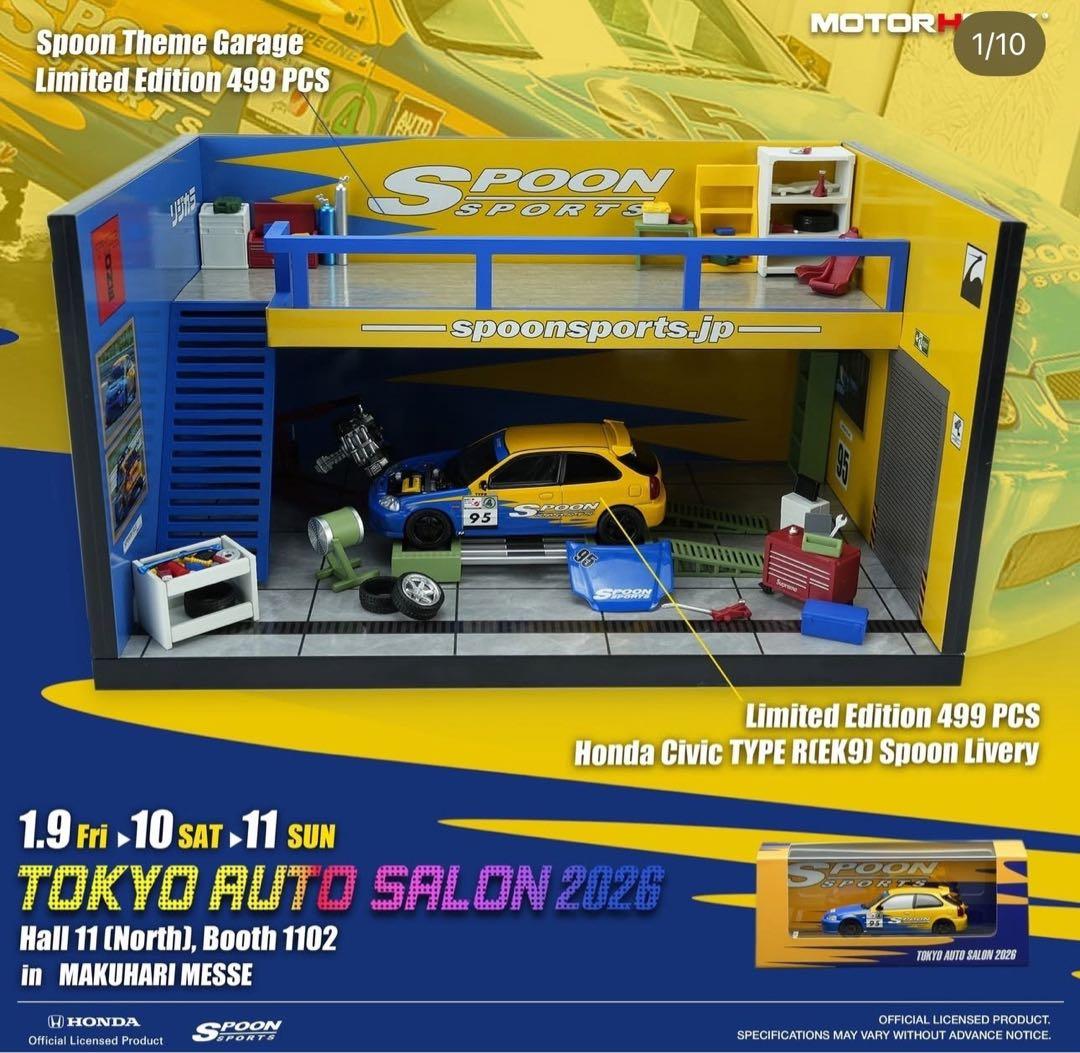TAS2026 1/64 Civic TYPE R EK9 Spoon シビック TAS2026] MotorHelix Honda Civic Type R EK9 Spoon Livery TAS 2026 1