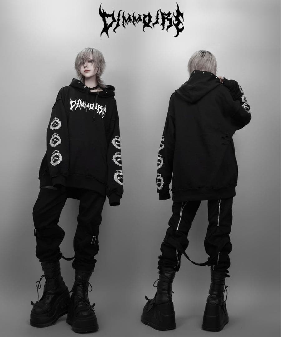 DimMoire❤︎クラッシュBIGフーディ❤︎BLACK - メルカリ