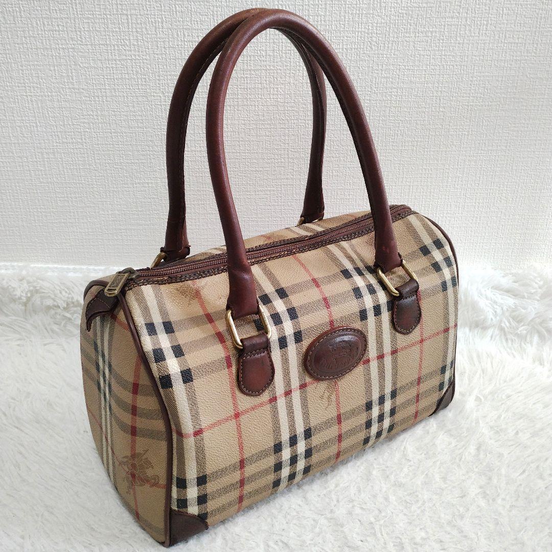 バーバリー ミニボストン ハンドバッグ ノバチェック PVC レザー ロゴ 楽天市場】【バッグ】BURBERRY バーバリー ノバチェック チェック柄