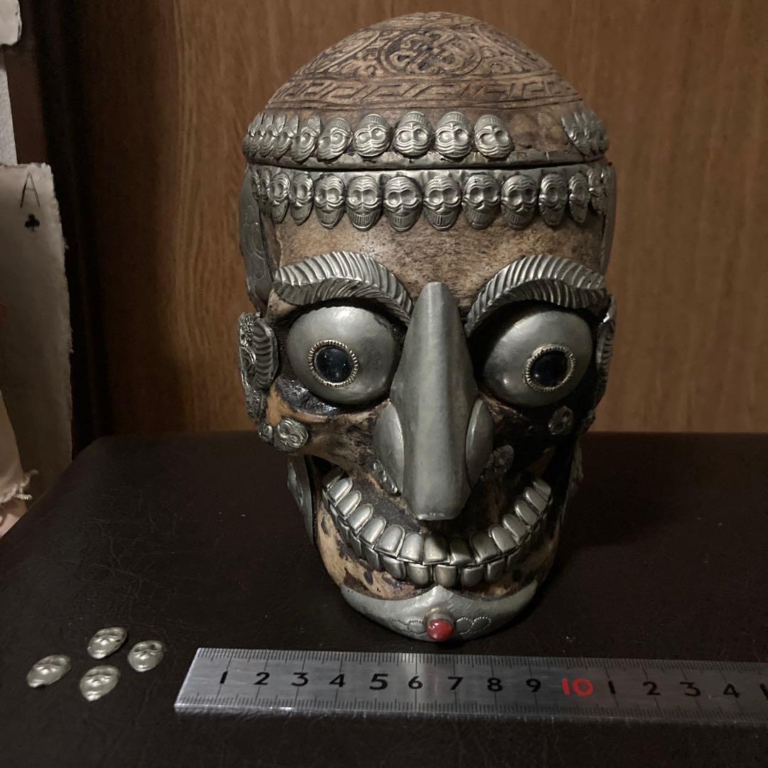 チベタンスカル　頭蓋骨 Tibetan Skull 3(Big size) チベタンスカルIII（仮面本体のみ、Mas