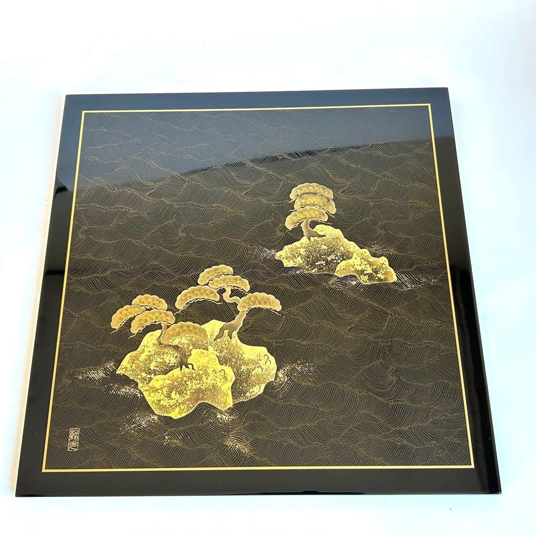 美品】アートパネル 漆器 金蒔絵 掛け軸 小さな掛け軸 パネル 漆アート