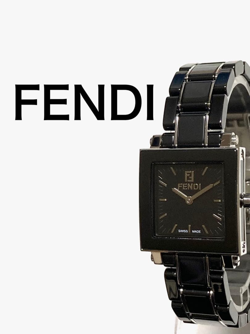 美品！　FENDI フェンディ　オロロギ　セラミック　ブラック　レディース腕時計 フェンディ レディース 母の日 腕時計 手表 ブラック 革ベルト