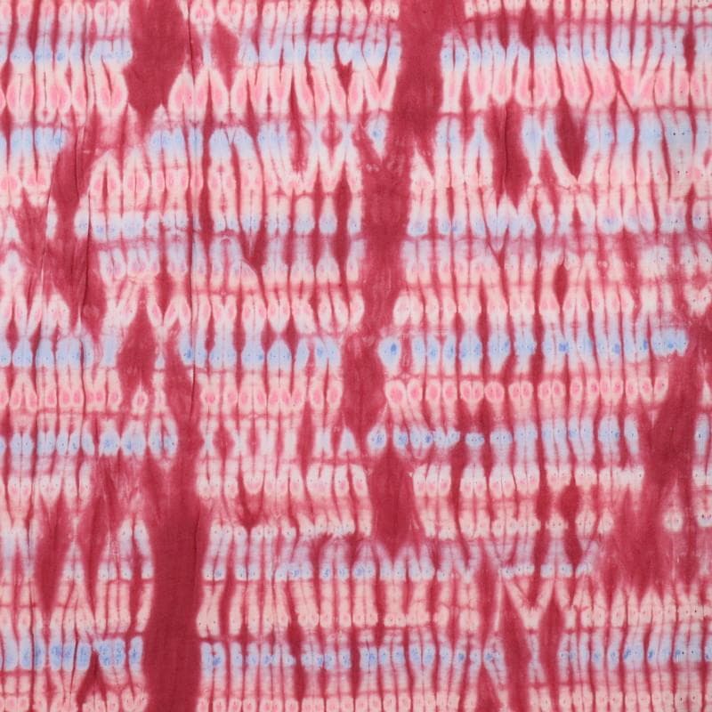 板締め絞り浴衣】長尺 濃ピンクトールサイズ 木綿 夏着物 8UM7