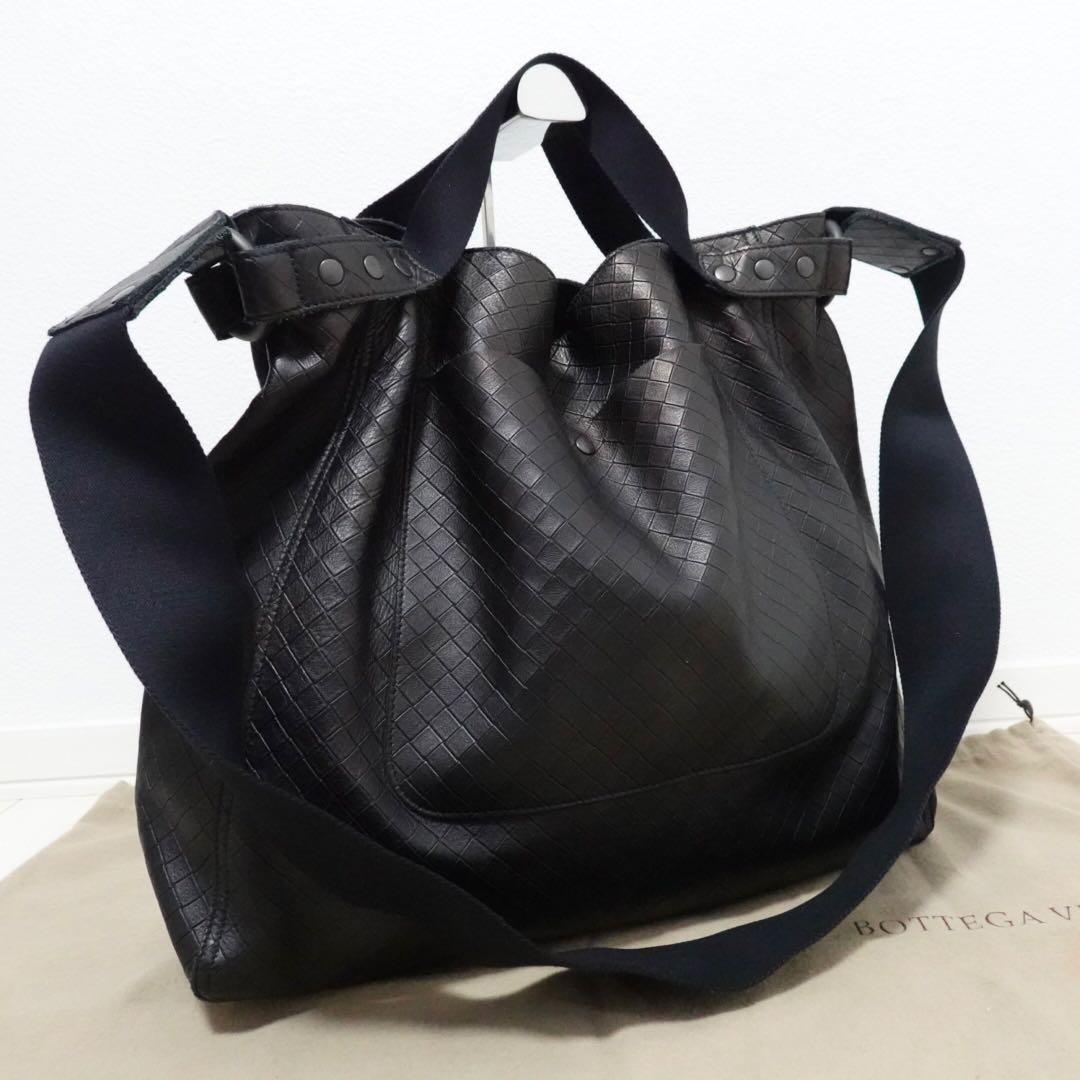 ボッテガヴェネタ　イントレッチオ　ミラージュ　ショルダーバッグ　トートバッグ　黒 ボッテガ・ヴェネタのイントレッチオミラージュトートバッグ | 東京