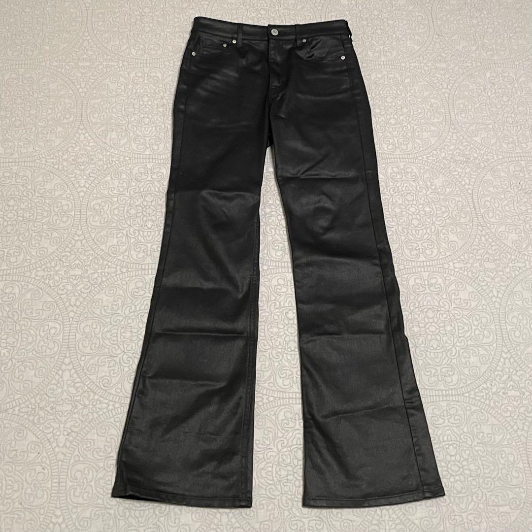 ブーツカットコーティングデニム coated coatingコーティングデニムパンツブーツカット フレアパンツM