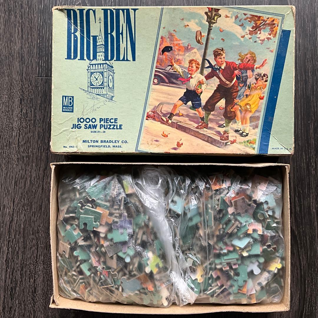 MILTON BRADLEY CO. アメリカ製 アンティーク ジグソーパズル Vtg 1982 SMURF 100 PIECE JIGSAW PUZZLE MILTON BRADLEY #4190-7