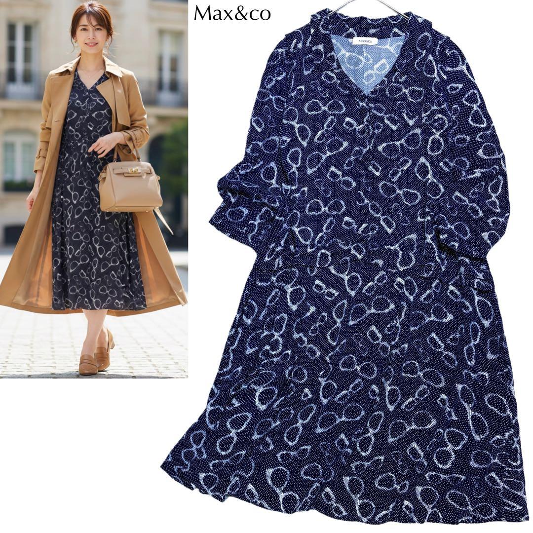 【美品】マックスマーラ Max&co 大きいサイズ とろみ ワンピース 上品 Max Mara（マックスマーラ） ワンピース トップス NOME ウール