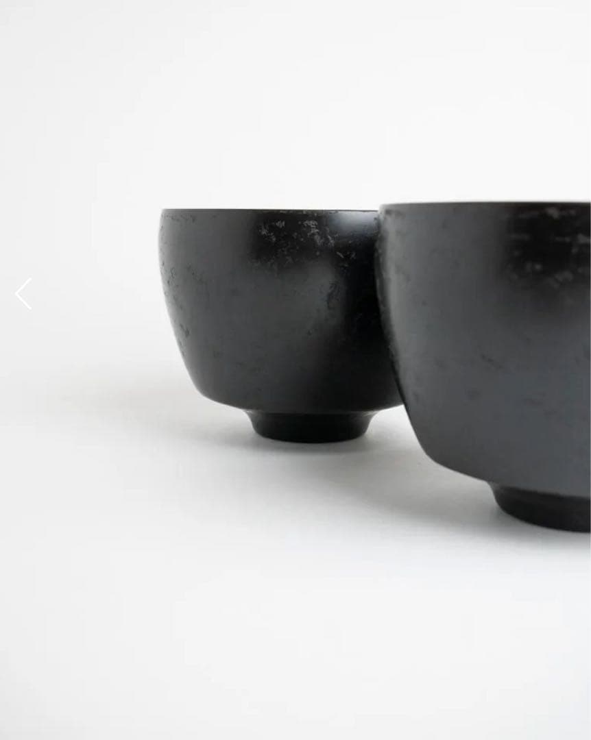 杉田明彦　漆器 筒形椀 汁椀 中 黒 ［未使用］2個 杉田明彦 筒型椀 (中) 黒 〔 着払い 〕 | gallery on the hill