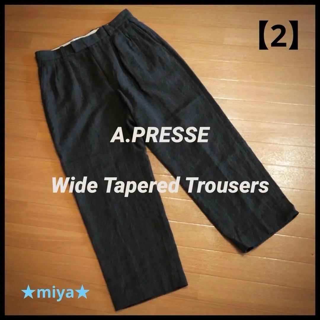 パンツ A.PRESSE / Wide Tapered Trousers / 23SS A.PRESSE アプレッセ23SS Wide Tapered Trousersヘリンボーンスタイル