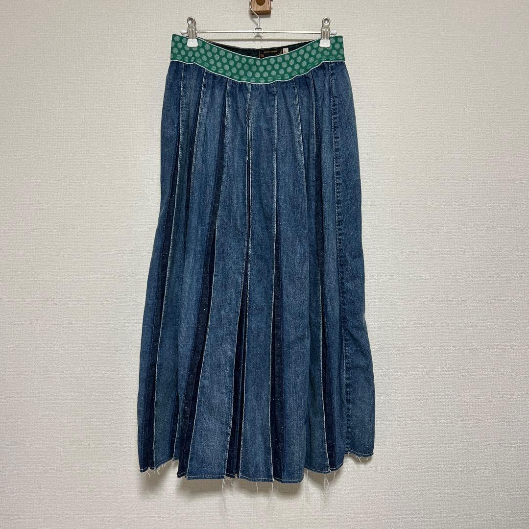 ペペロンチーノ go to holleywood プリーツデニムスカート レディース ストレッチ デニム スカート通販 [0306-55600