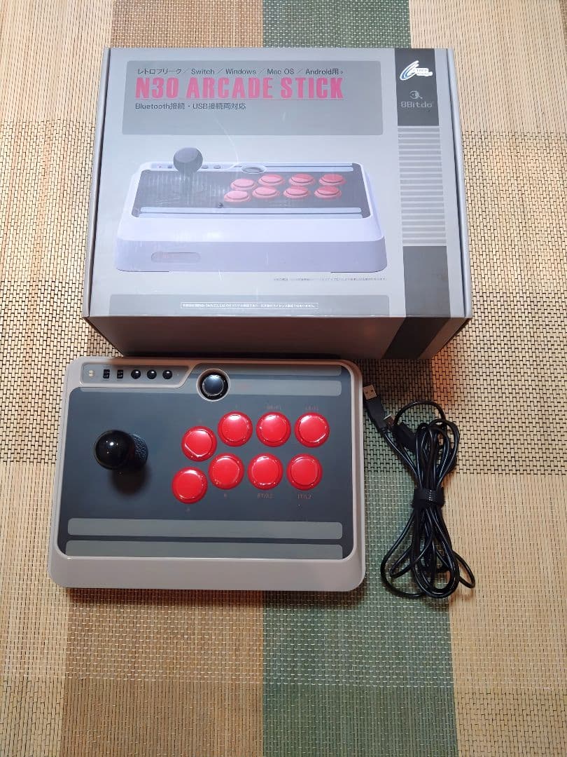 N30 Arcade Stick USB接続　箱説付き 徹底レビュー】Switchでも使える「8Bitdo N30 Arcade Stick」 海外仕様