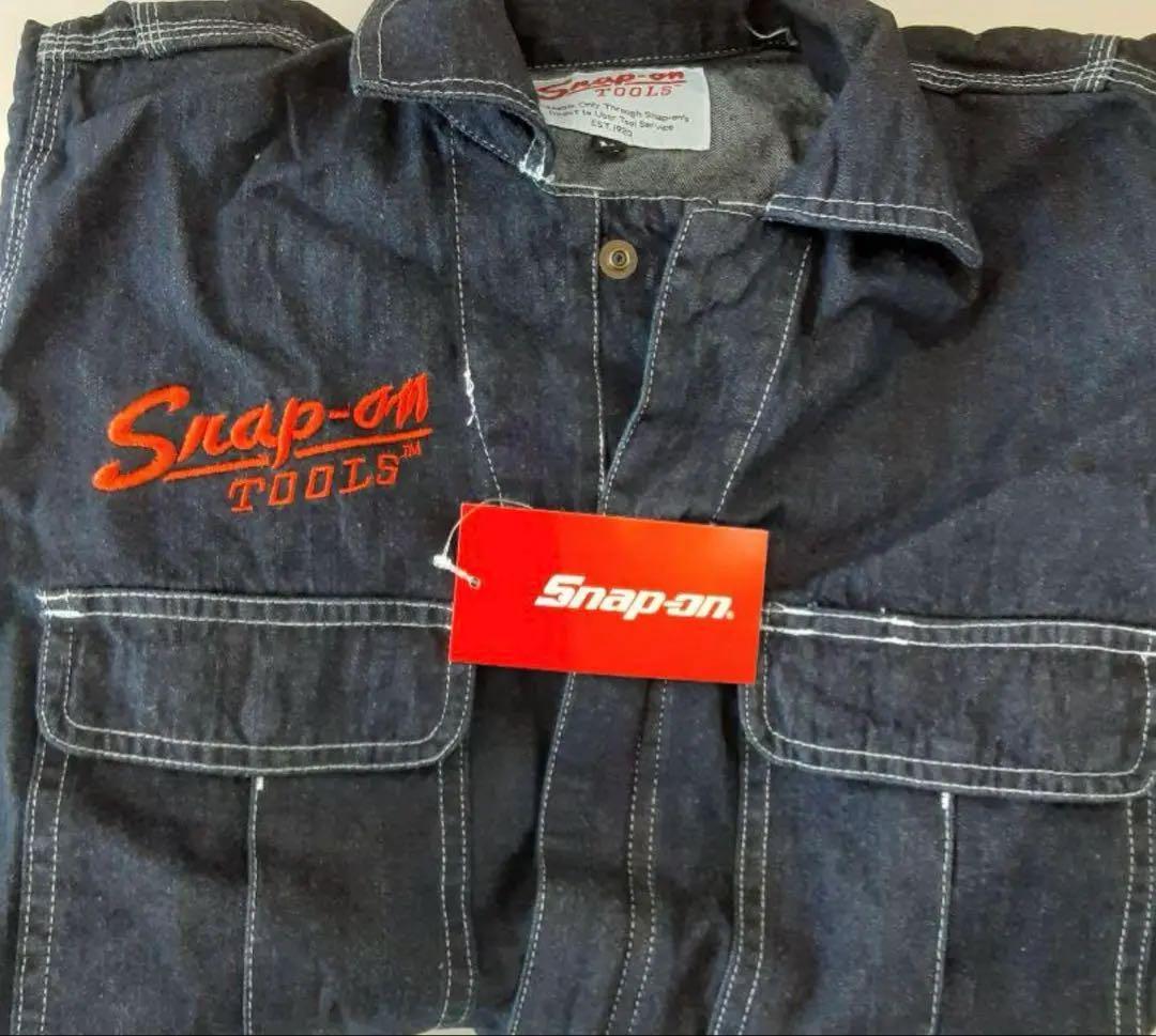 Snap-on スナップオン　刺繍デニムツナギ 新品未使用】snapon オーバーオール スナップオン ツナギ デニムの通販