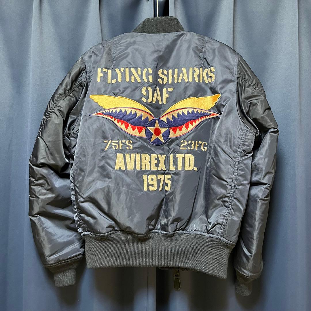 AVIREX MA-1 ジャケット フライングシャーク M - メルカリ