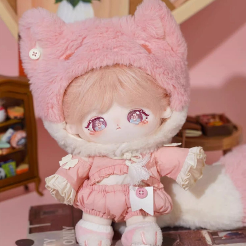 ☆特恵☆20cmぬいぐるみ 着せ替えぬいぐるみ ピンク髪桜目の少女 桜の