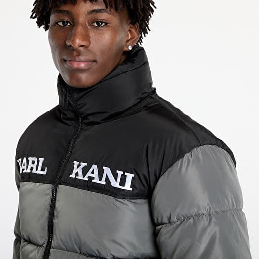 Karl Kani Retro Essential Puffer Jacket Anthracite | Queens